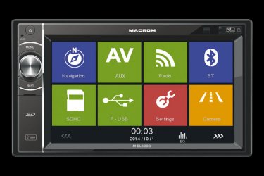 2DIN autordia s GPS, BT, Usb, SD Macrom M-DL5000