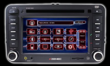2Din autordia s DVD ZENEC ZE-MC2000 / Volkswagen