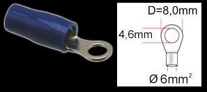Oko na kabel 6mm - modr - Kliknutm na obrzek zavete
