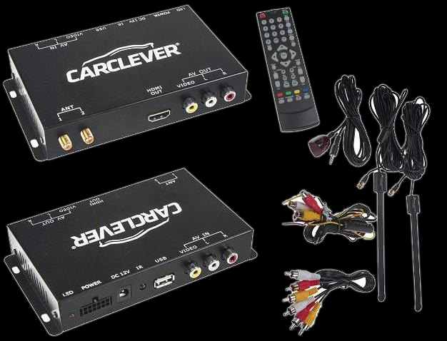 Televizn DVB-T2 /HEVC/H.265 tuner do auta / 2x antna - Kliknutm na obrzek zavete